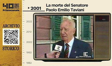 Dall'archivio storico di Primocanale, 2001: addio a Paolo Emilio Taviani